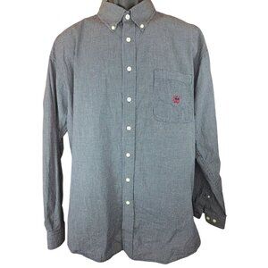 Cinch Mens Button-Down Shirt XL Black Check Western Cowboy Pocket Logo